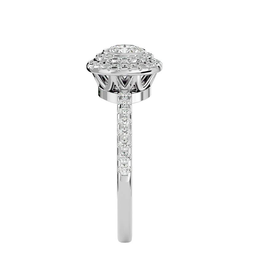 Crestora Solitaire Halo Ring