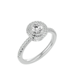 Crestora Solitaire Halo Ring