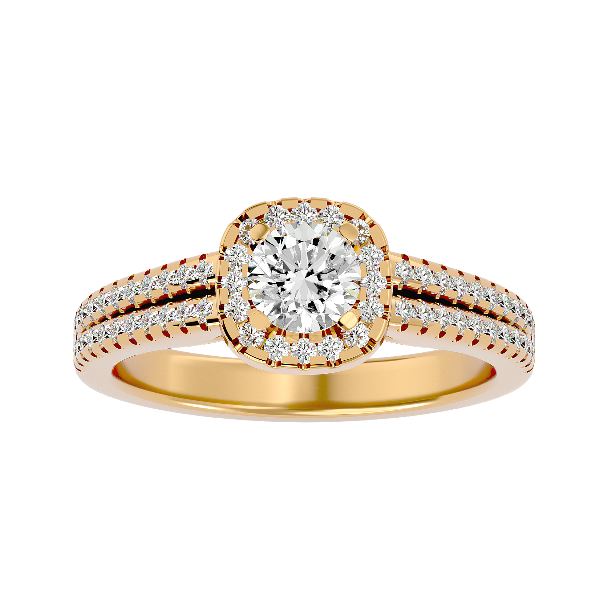 Mirela Solitaire Halo Ring