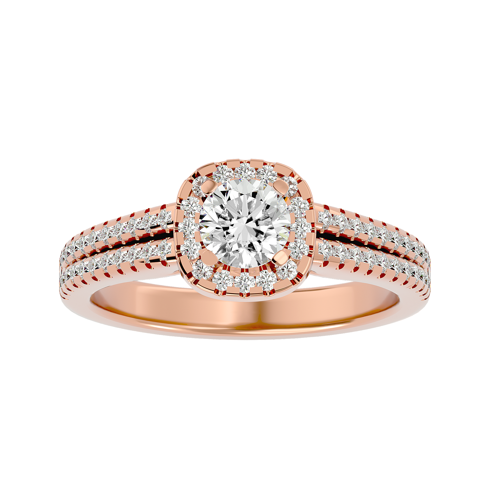 Mirela Solitaire Halo Ring