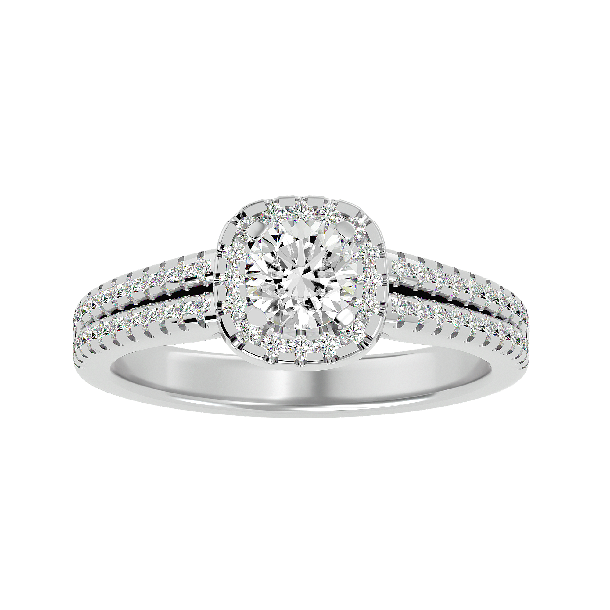 Mirela Solitaire Halo Ring