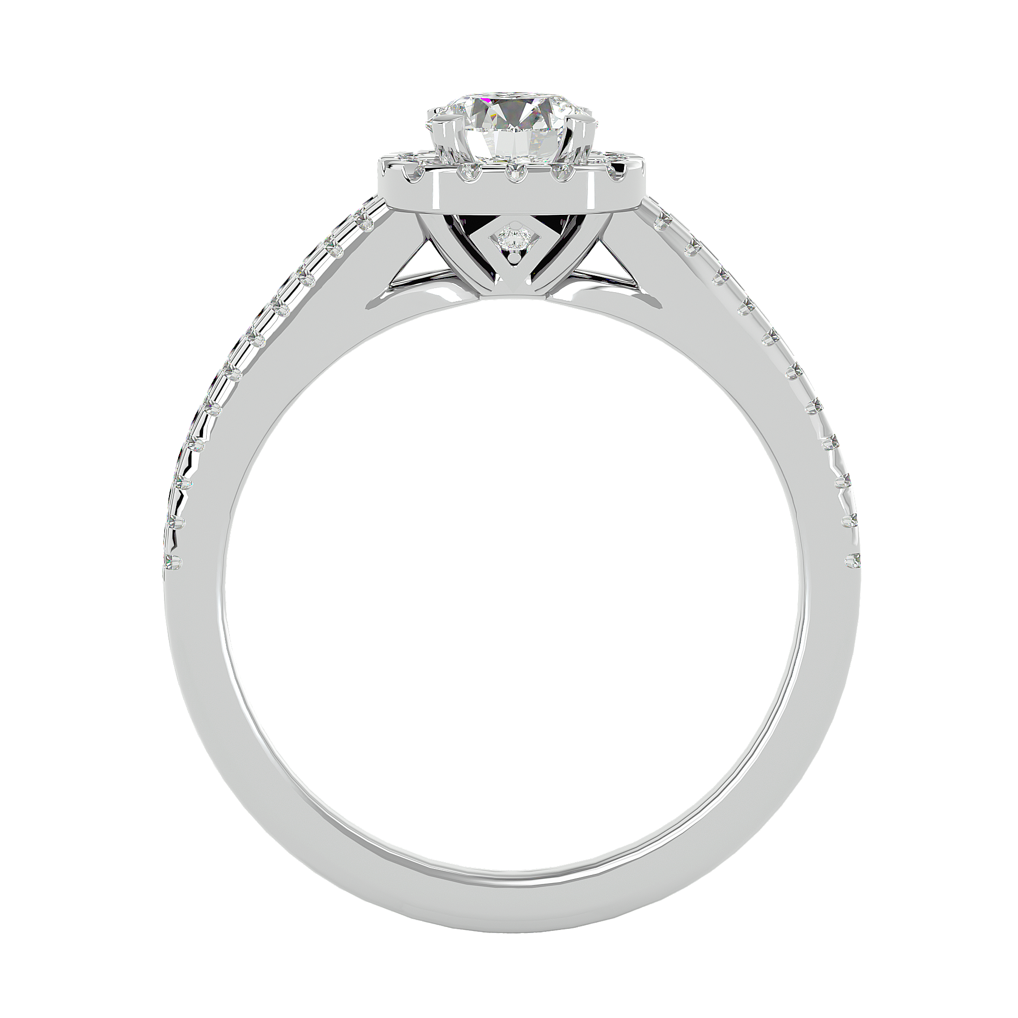 Mirela Solitaire Halo Ring