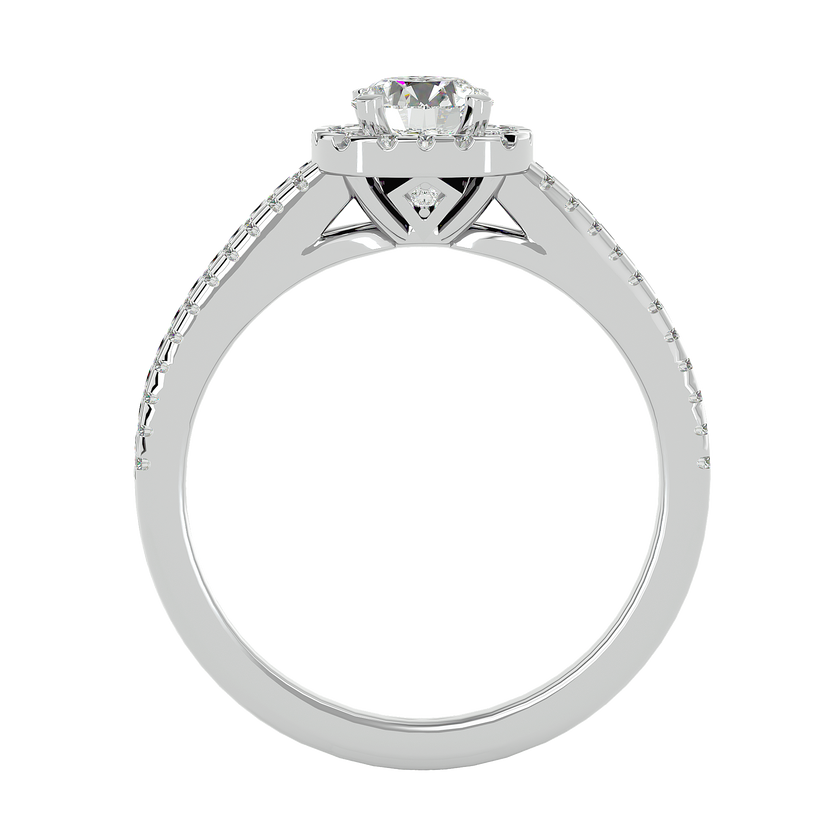 Mirela Solitaire Halo Ring