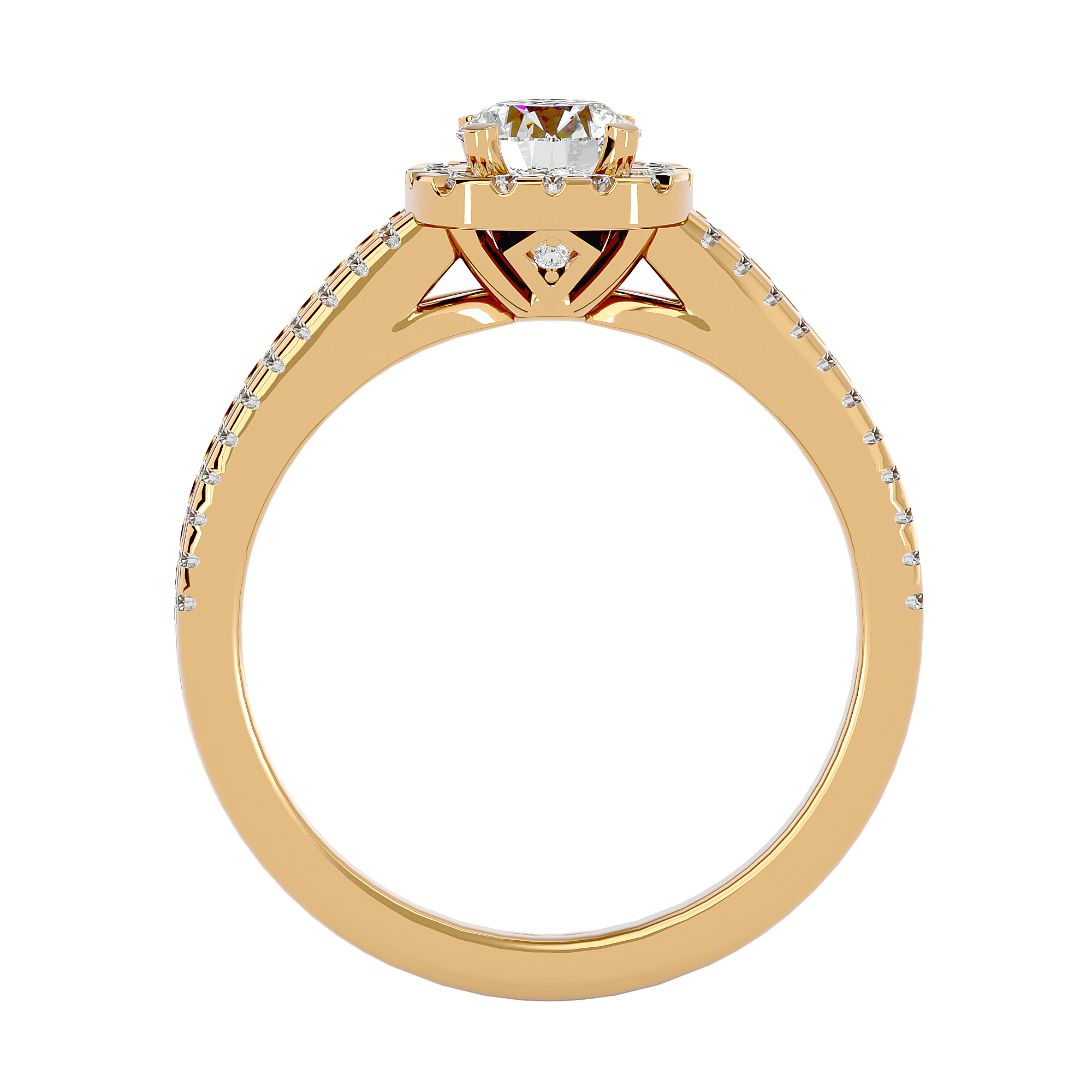 Mirela Solitaire Halo Ring