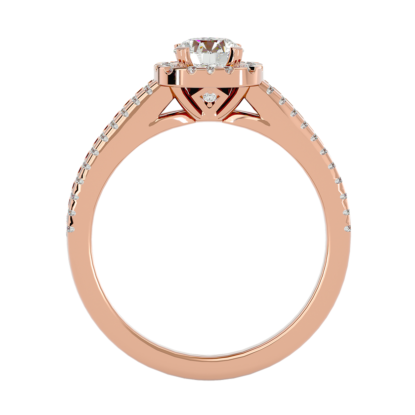 Mirela Solitaire Halo Ring