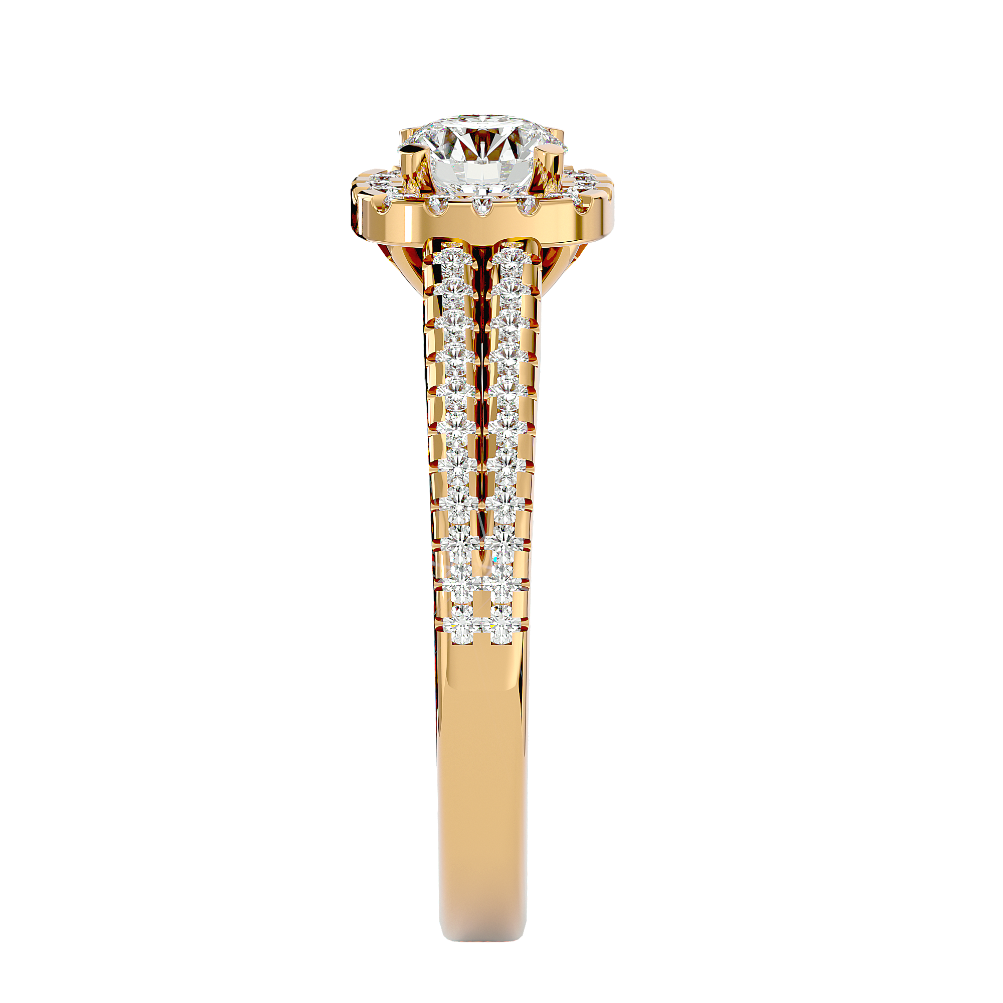 Mirela Solitaire Halo Ring