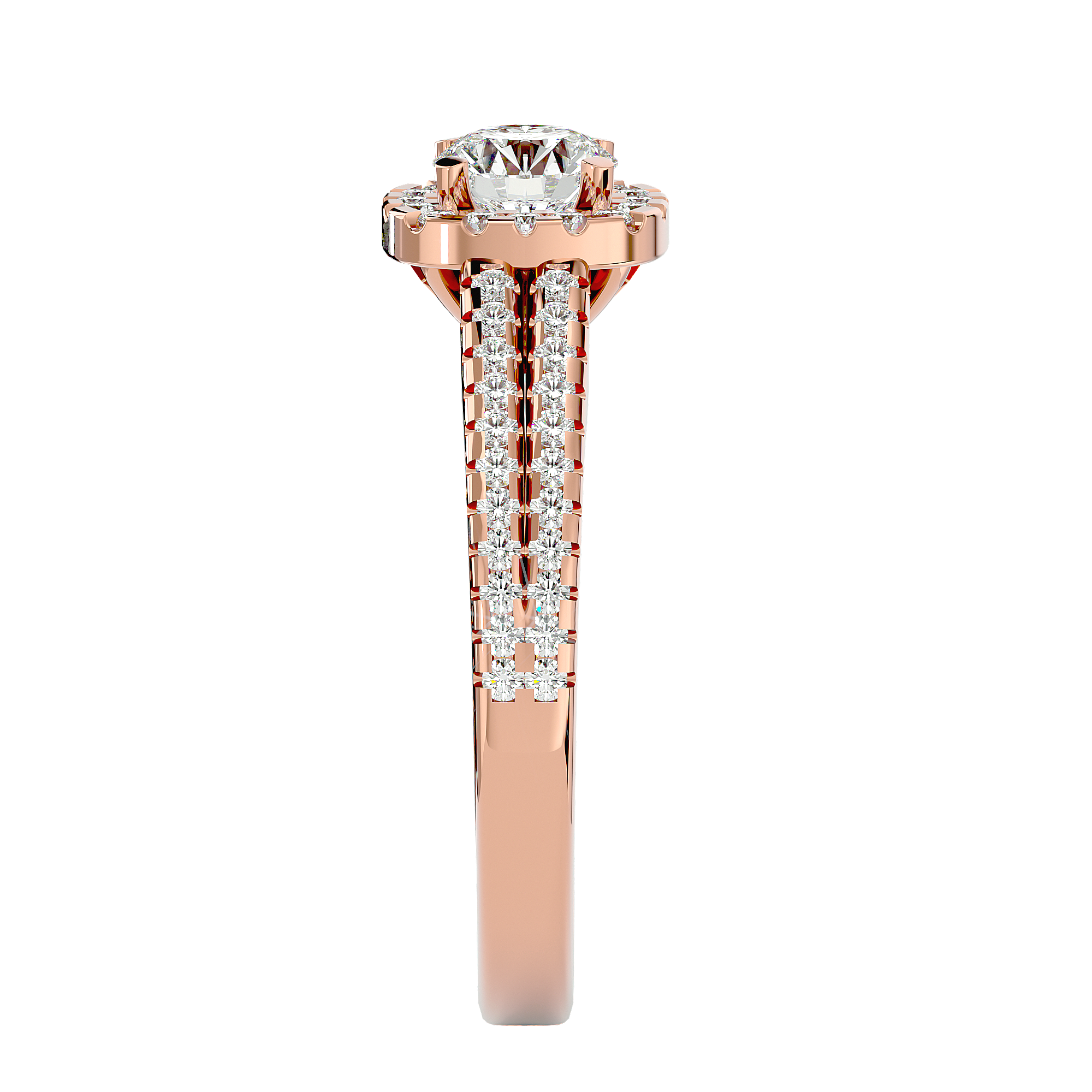 Mirela Solitaire Halo Ring