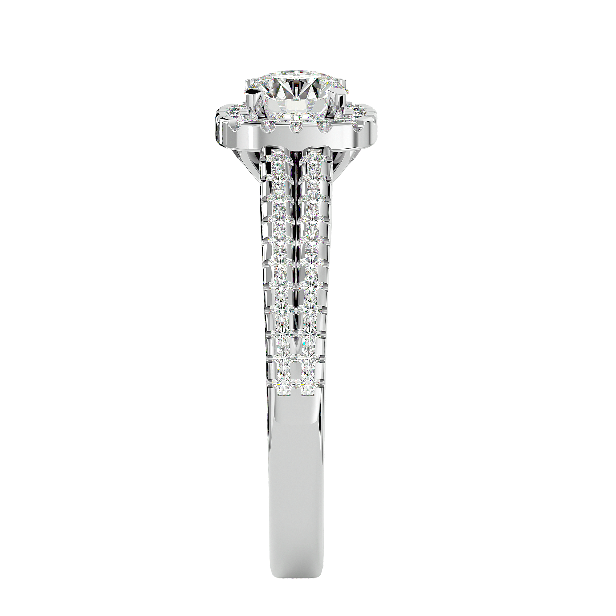 Mirela Solitaire Halo Ring