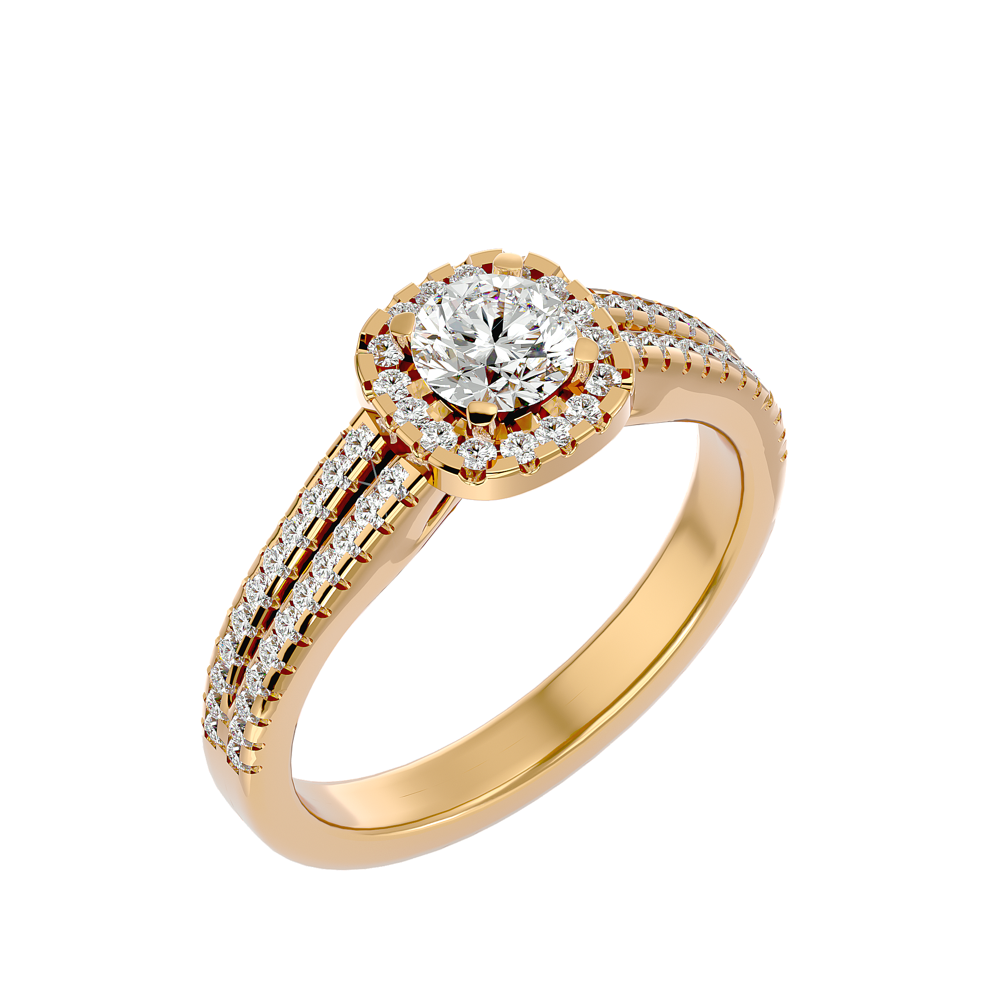 Mirela Solitaire Halo Ring