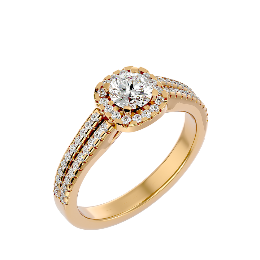 Mirela Solitaire Halo Ring