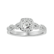 Eva Solitaire Halo Ring