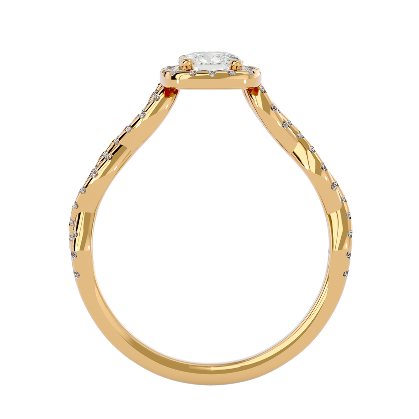 Eva Solitaire Halo Ring