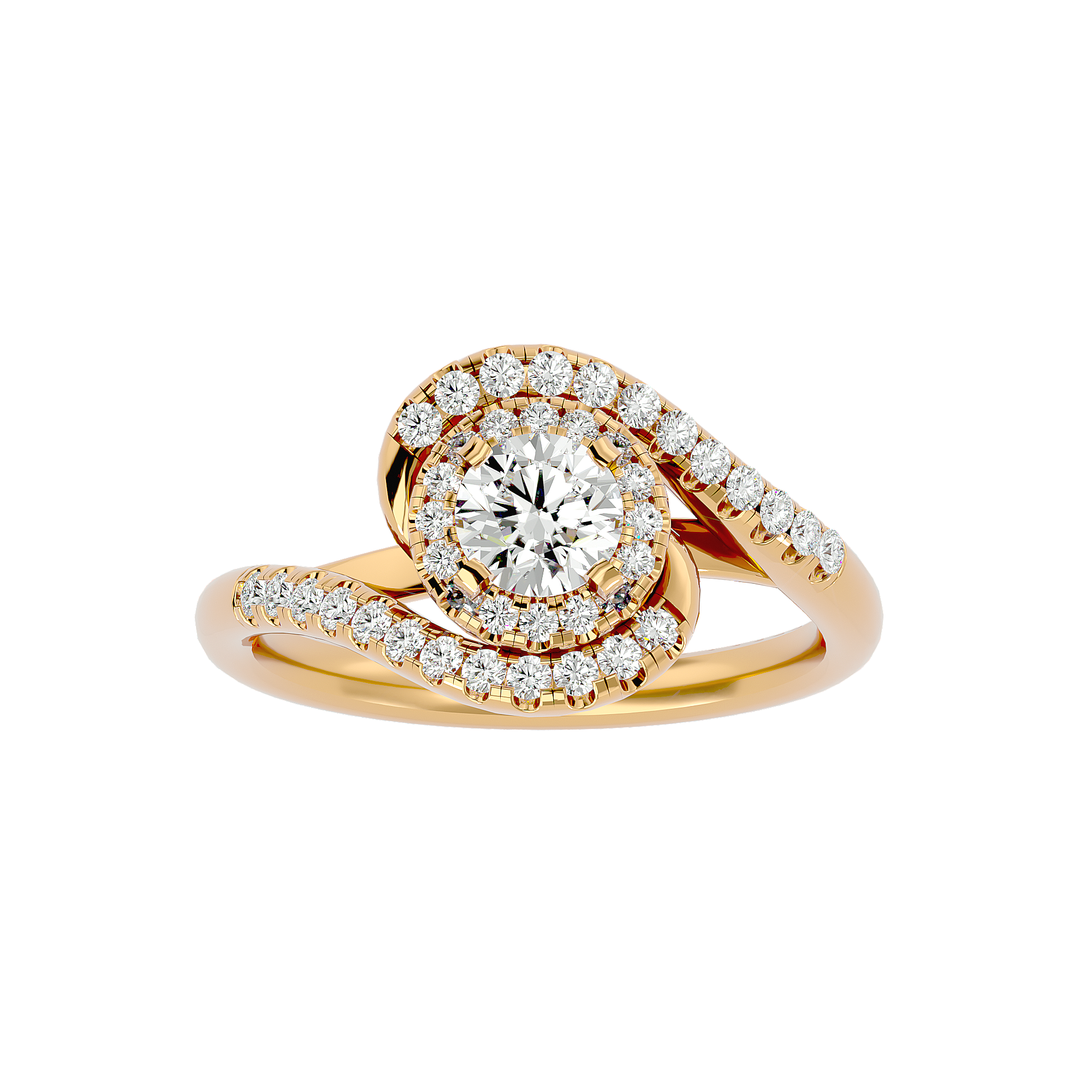 Malaha Solitaire Halo Ring