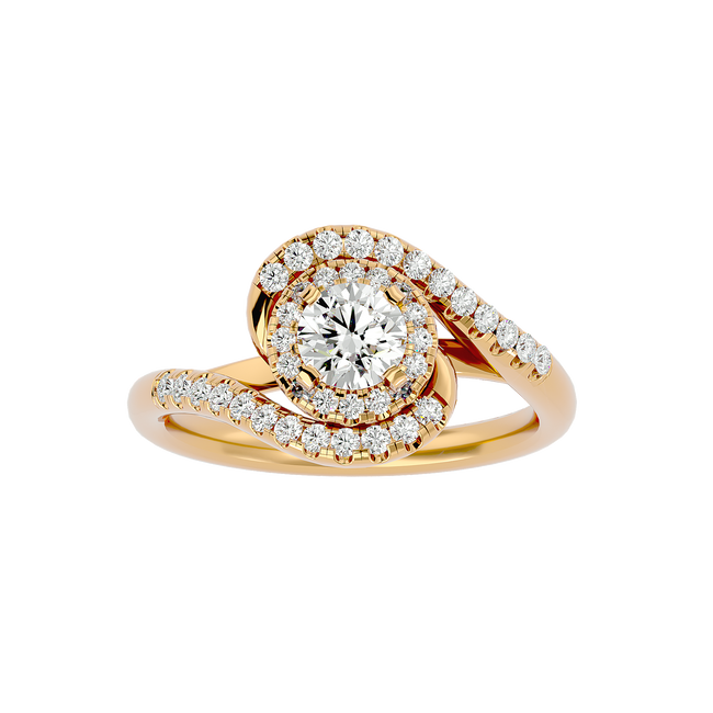 Malaha Solitaire Halo Ring