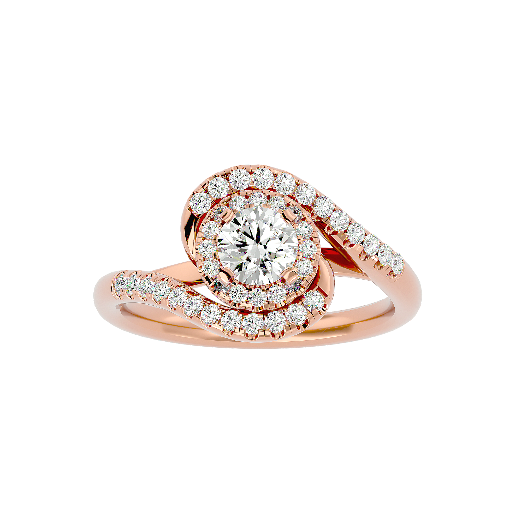 Malaha Solitaire Halo Ring