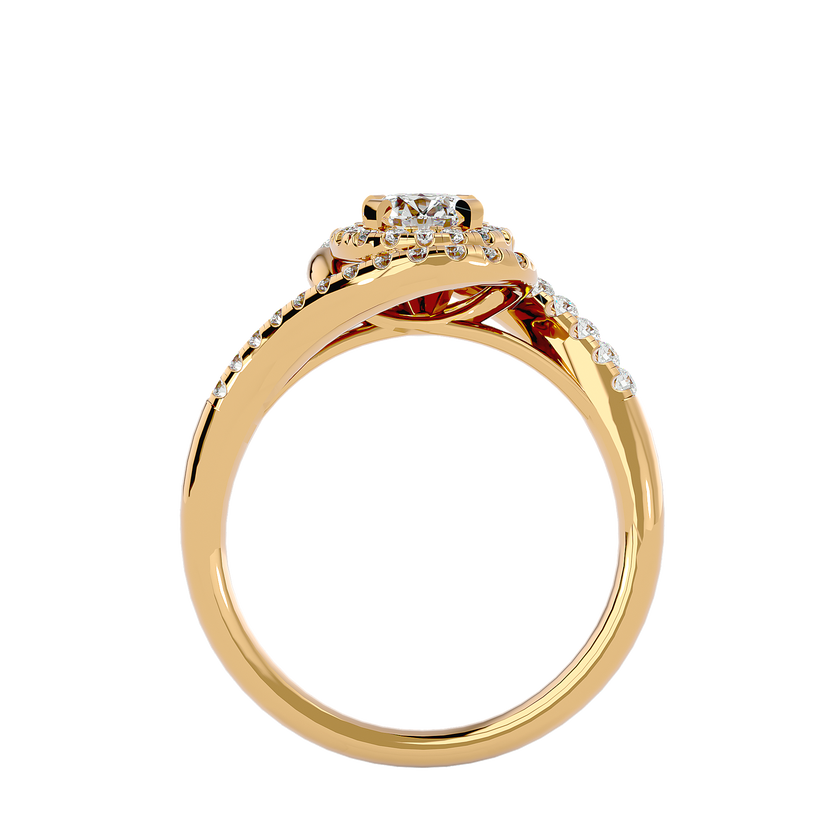 Malaha Solitaire Halo Ring