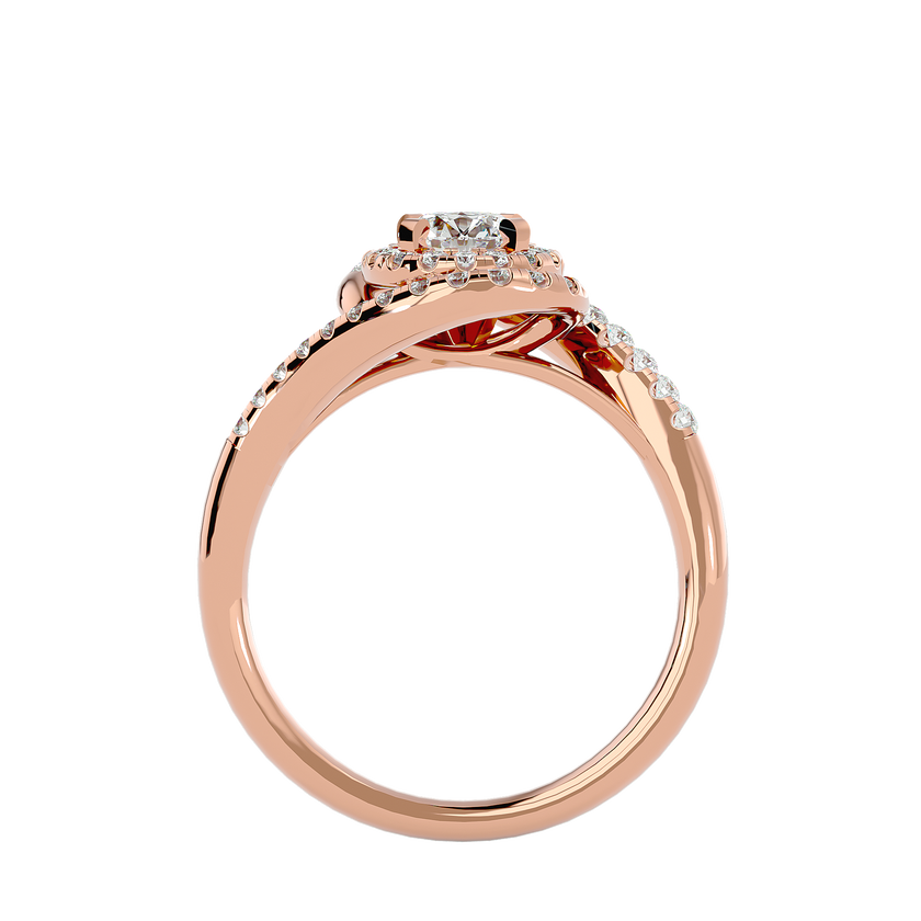 Malaha Solitaire Halo Ring