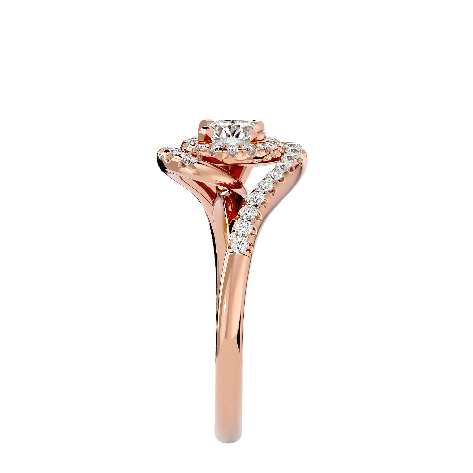 Malaha Solitaire Halo Ring