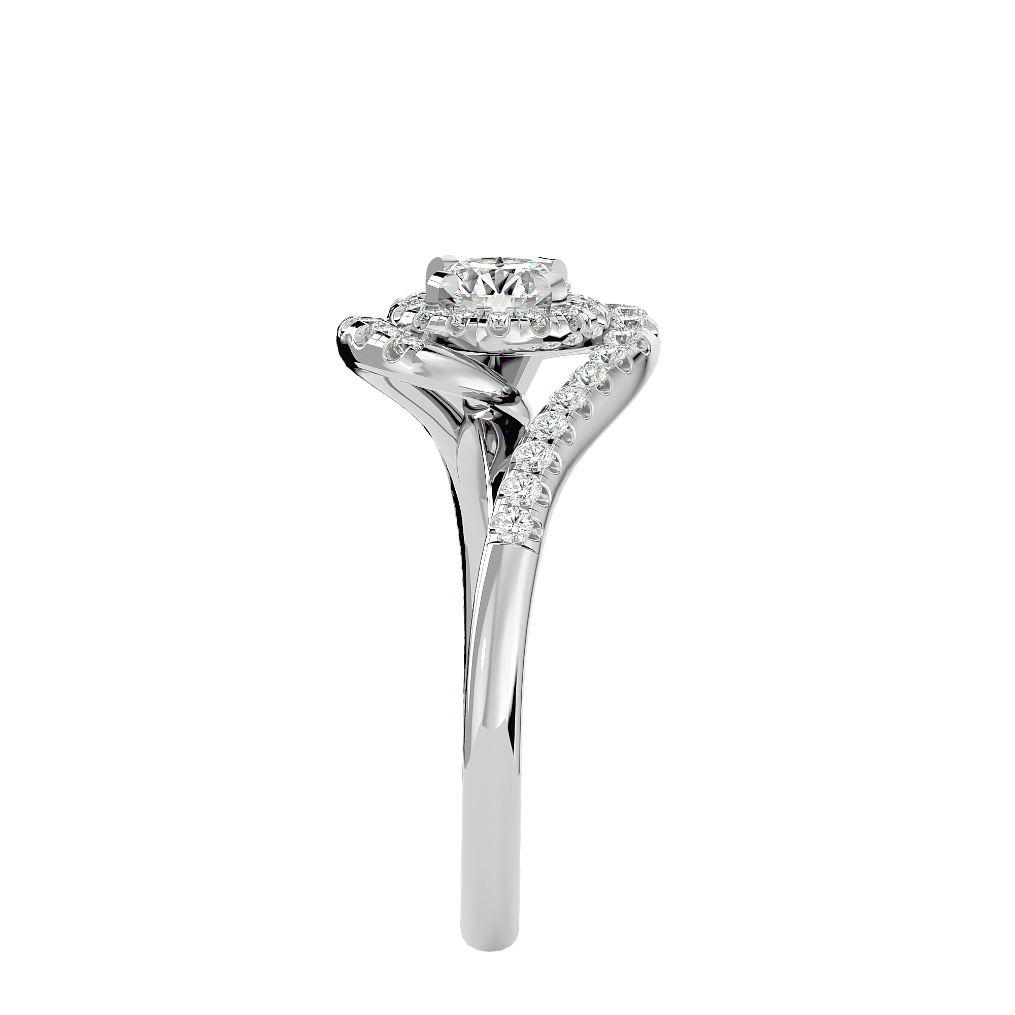 Malaha Solitaire Halo Ring