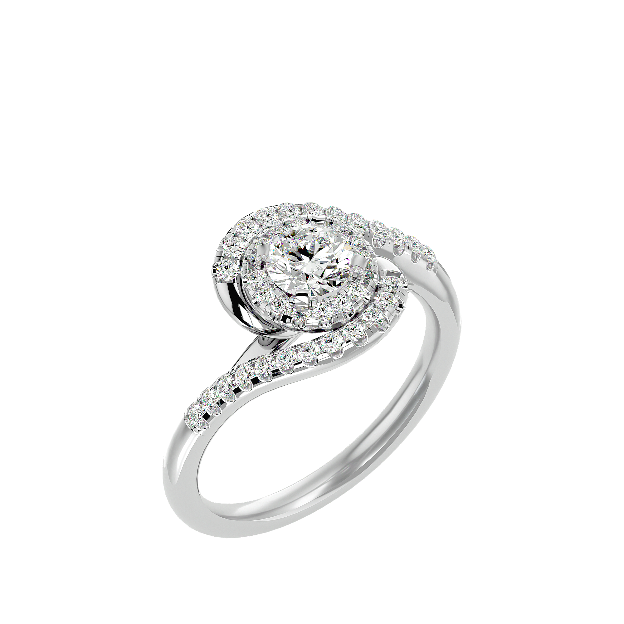 Malaha Solitaire Halo Ring