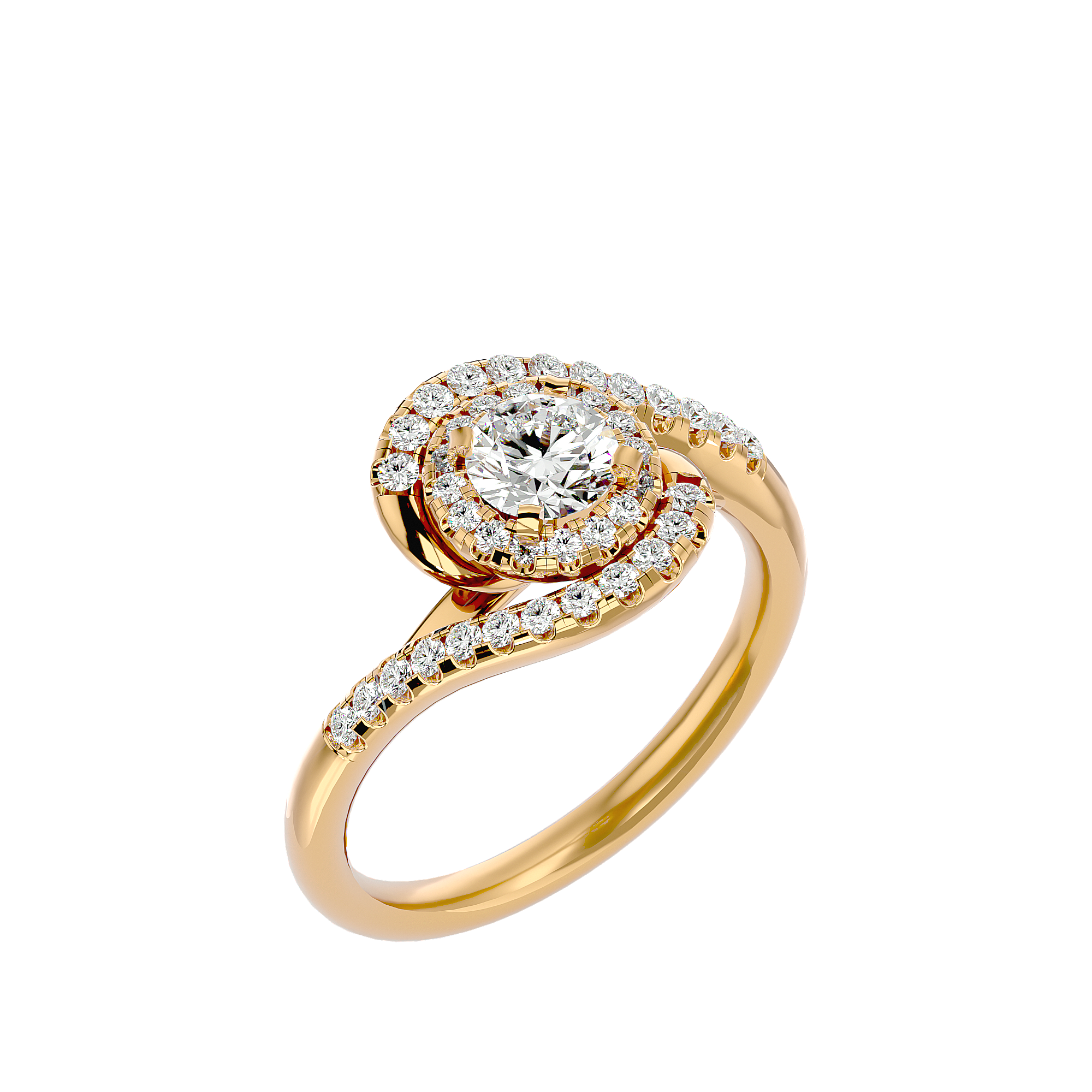Malaha Solitaire Halo Ring