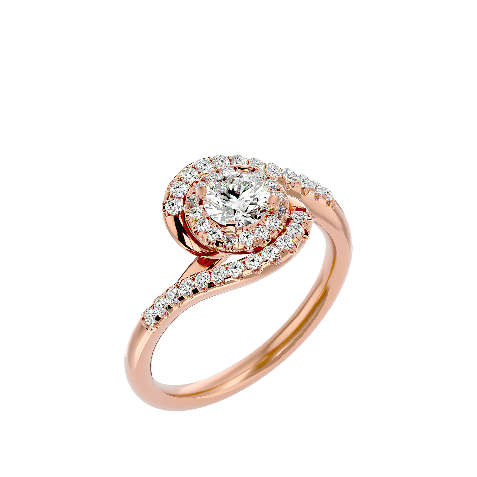 Malaha Solitaire Halo Ring