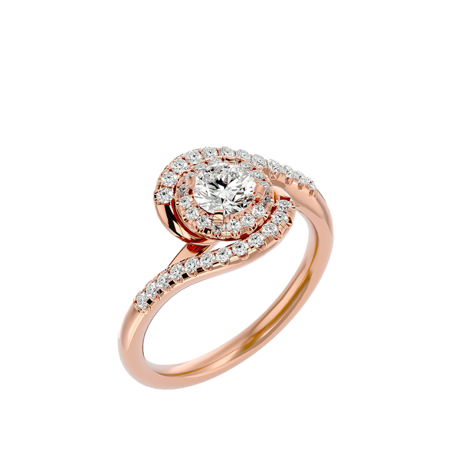 Malaha Solitaire Halo Ring