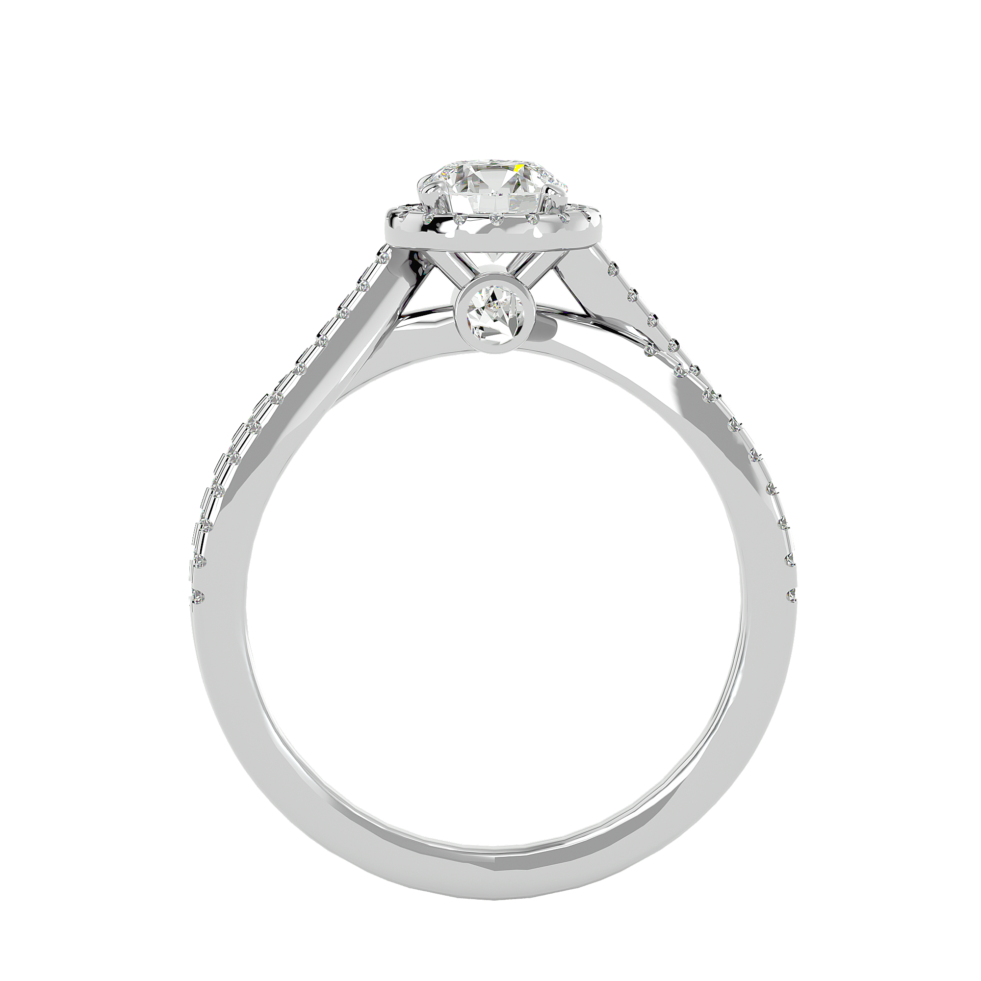 Inara Solitaire Halo Ring