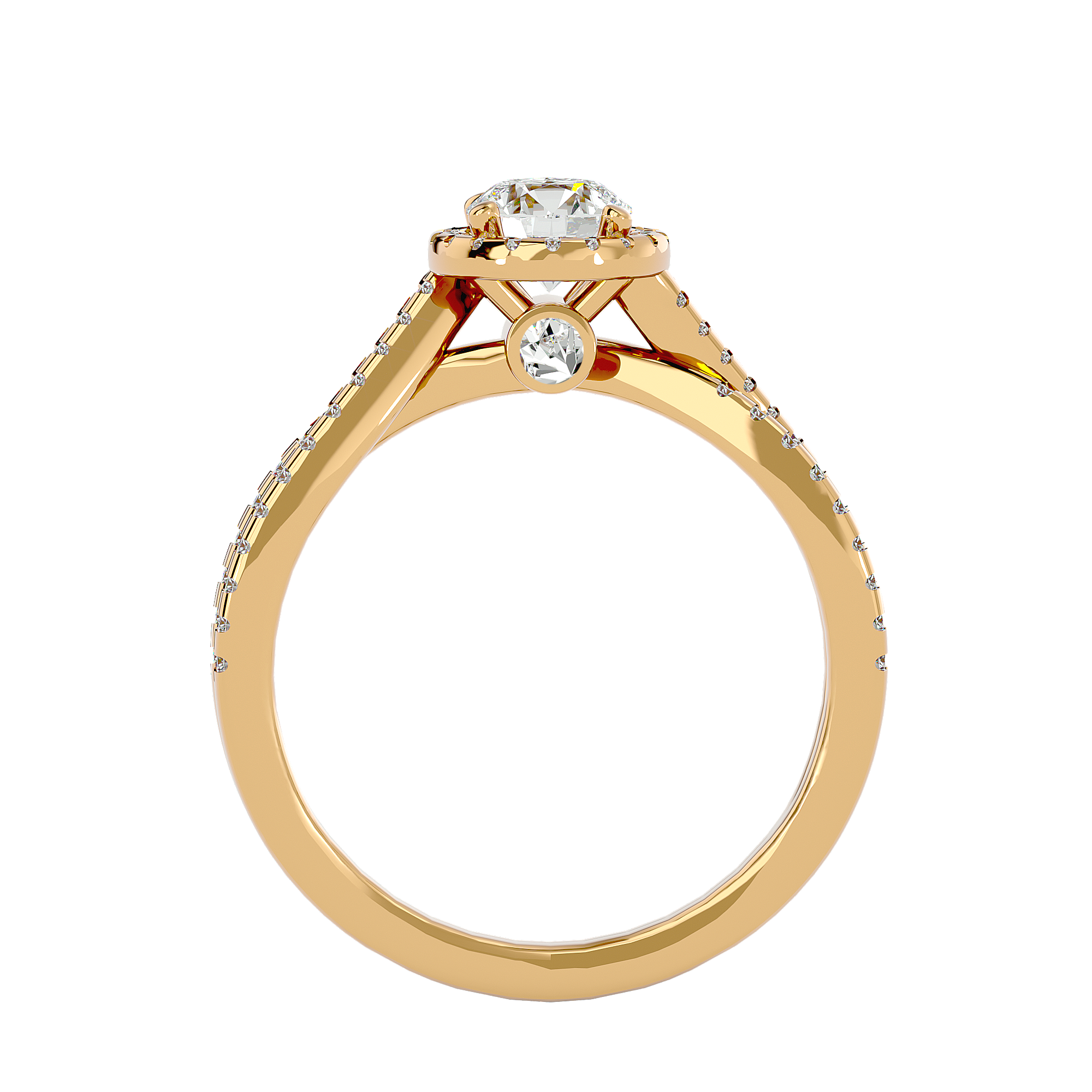 Inara Solitaire Halo Ring