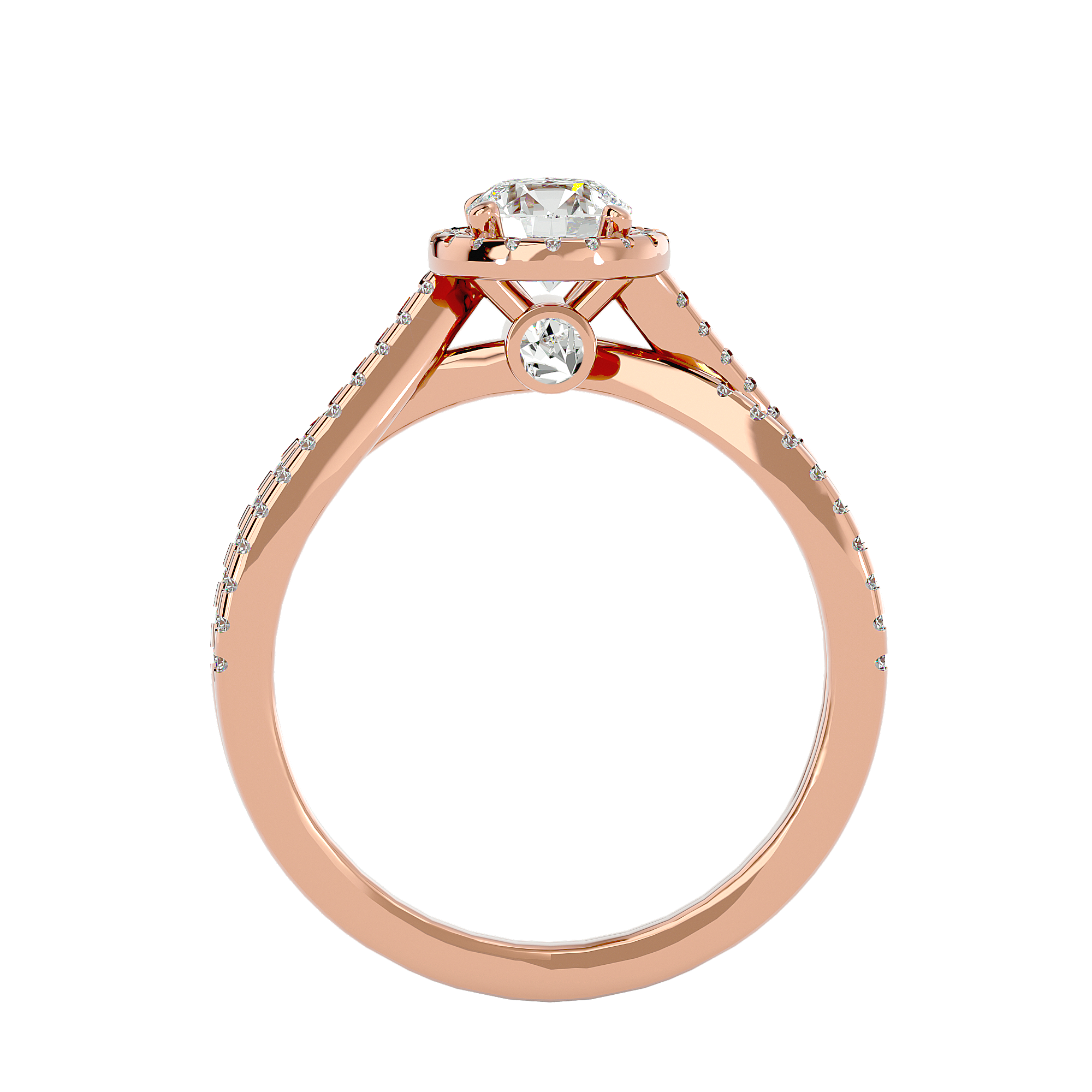 Inara Solitaire Halo Ring
