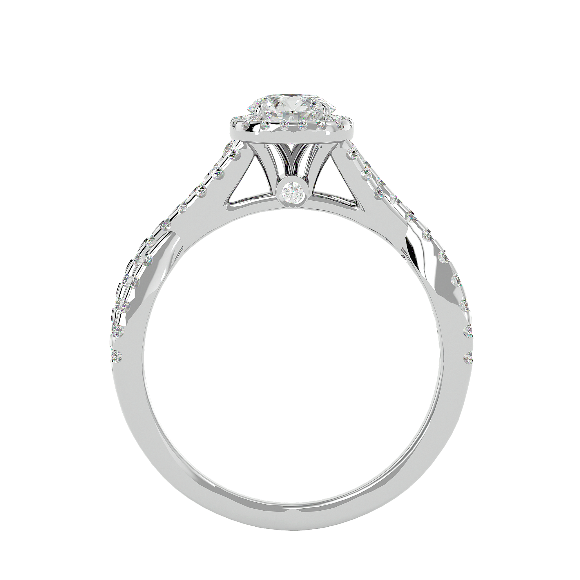 Zoella Solitaire Halo Ring