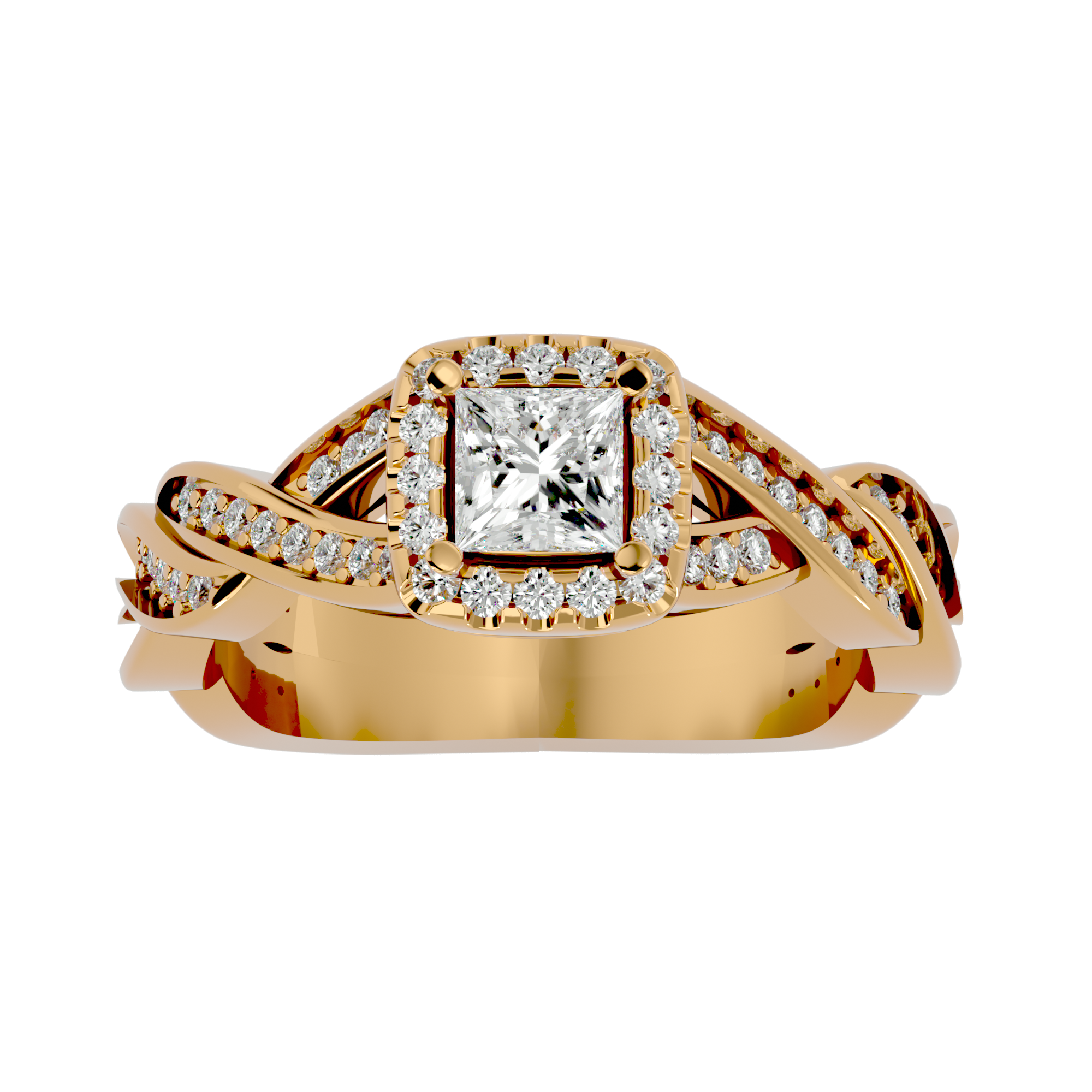 Arista Solitaire Halo Ring