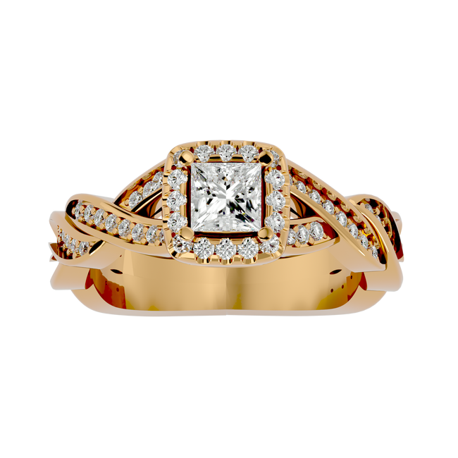 Arista Solitaire Halo Ring