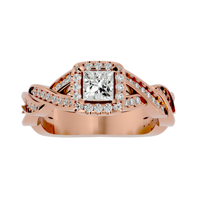 Arista Solitaire Halo Ring