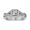 Arista Solitaire Halo Ring
