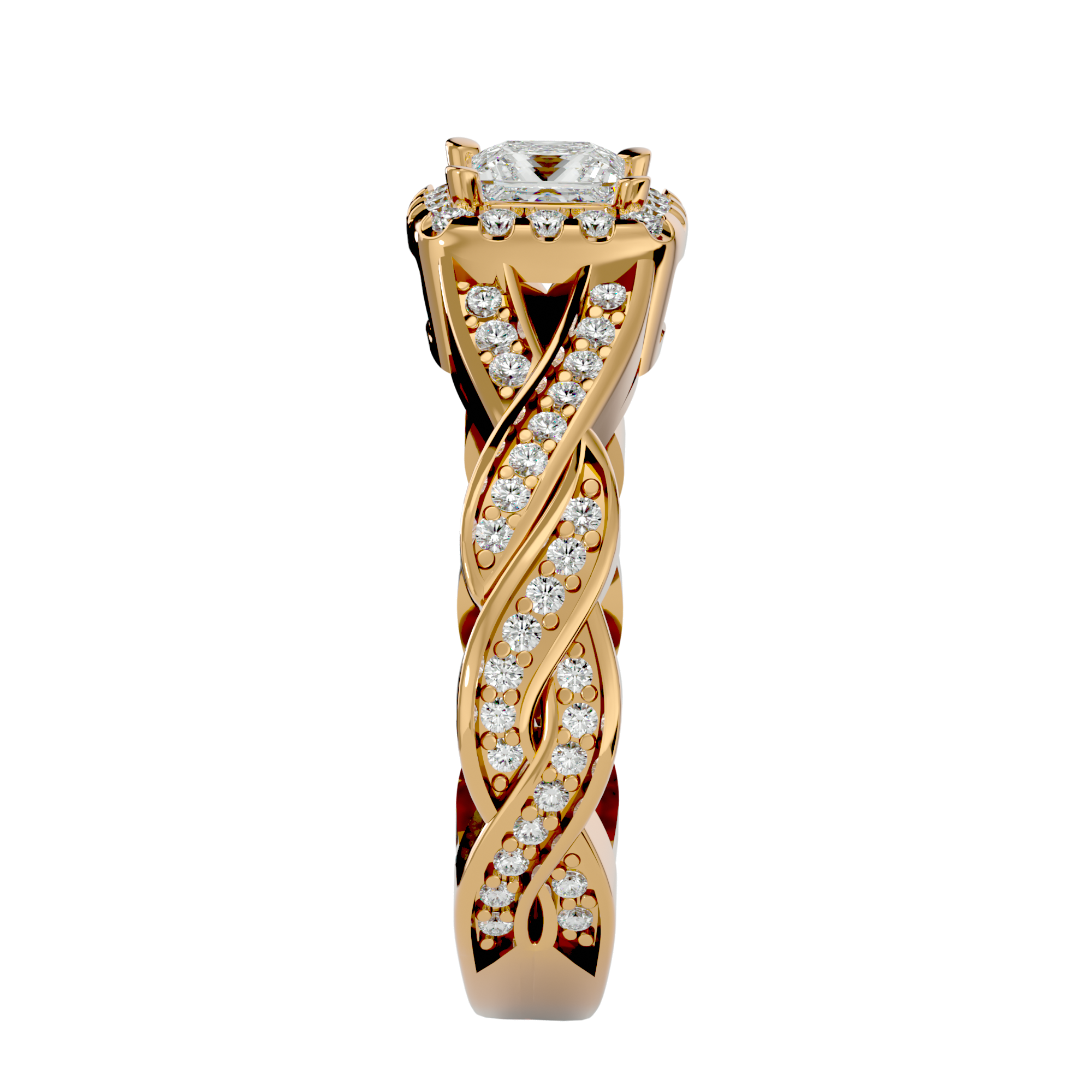 Arista Solitaire Halo Ring