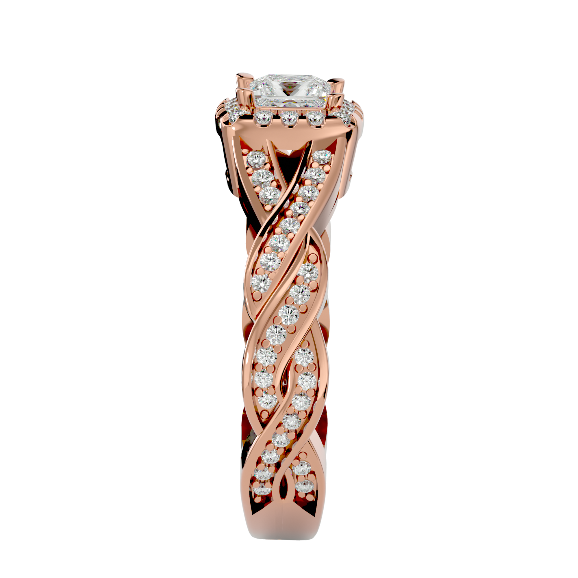 Arista Solitaire Halo Ring