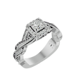 Arista Solitaire Halo Ring