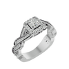 Arista Solitaire Halo Ring