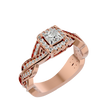 Arista Solitaire Halo Ring