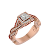Arista Solitaire Halo Ring