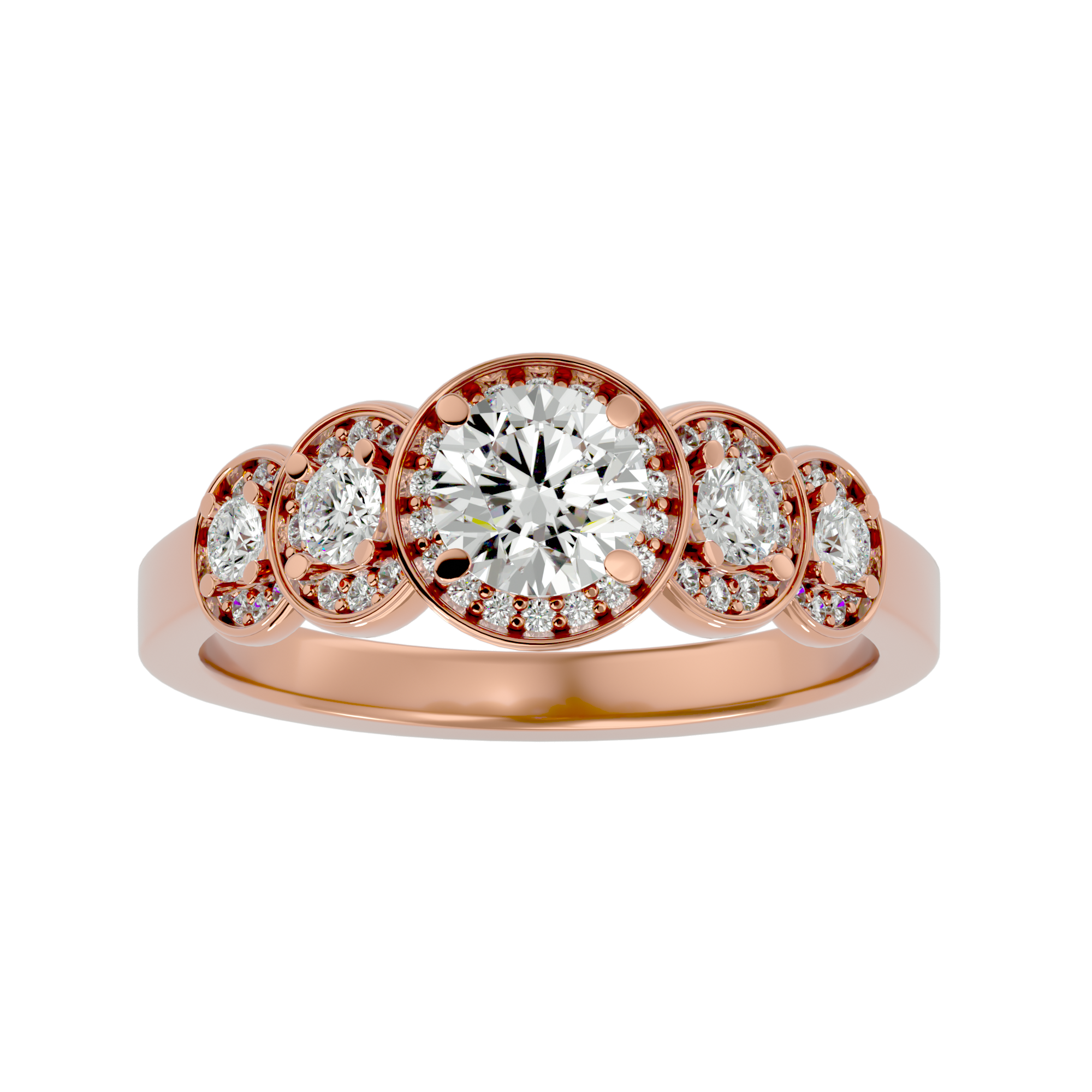 Amaris Solitaire Halo Ring