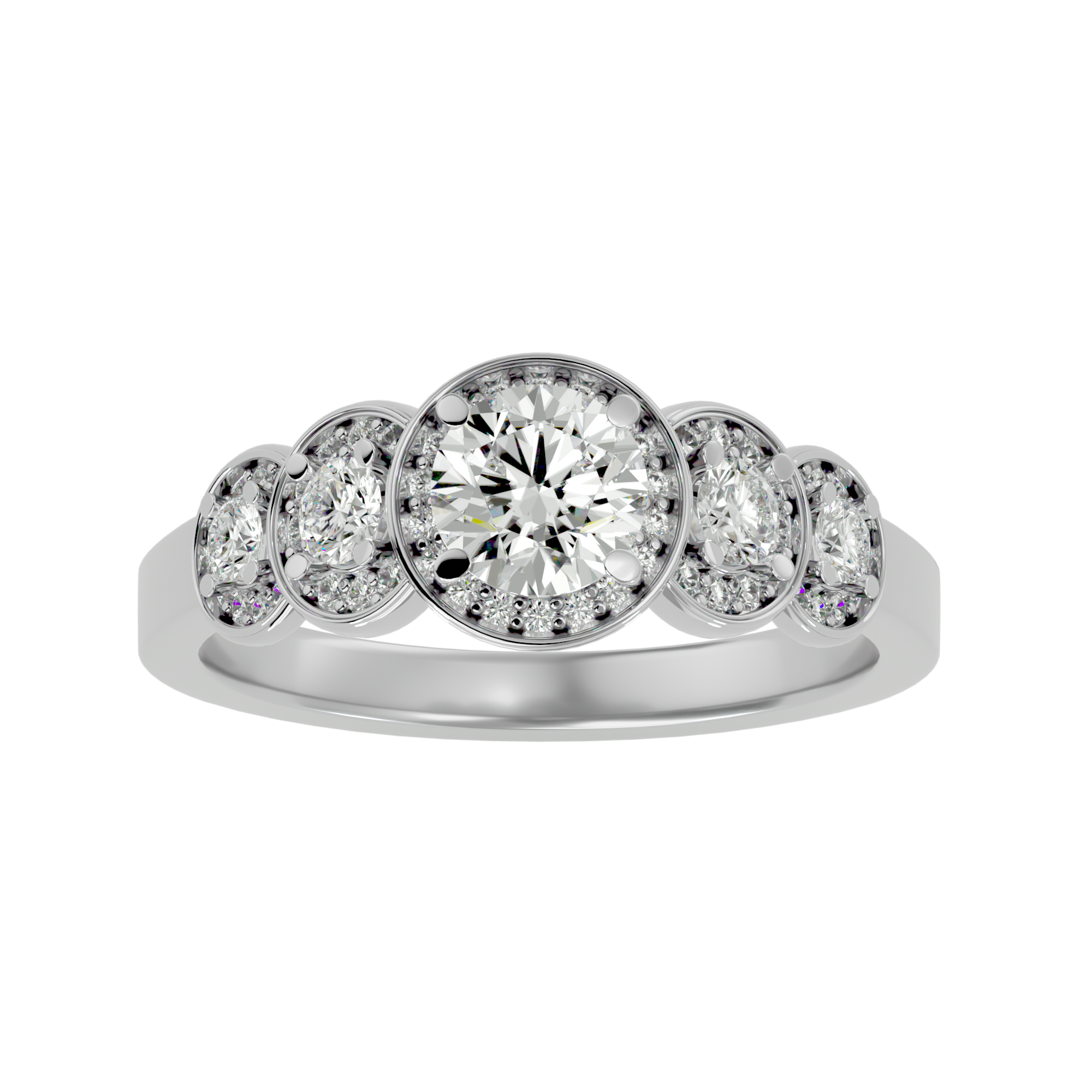 Amaris Solitaire Halo Ring