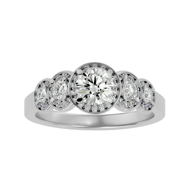 Amaris Solitaire Halo Ring