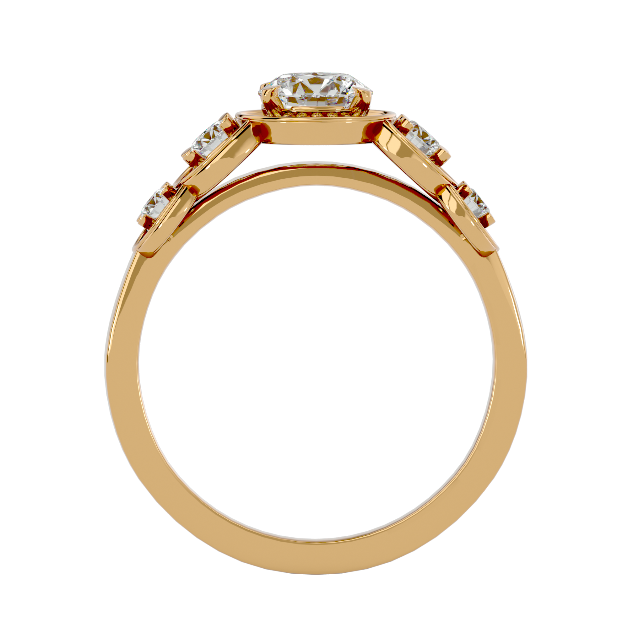 Amaris Solitaire Halo Ring