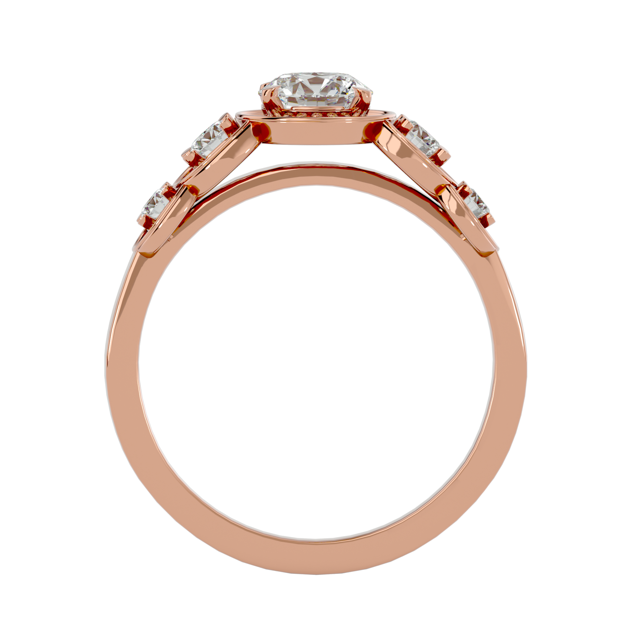 Amaris Solitaire Halo Ring