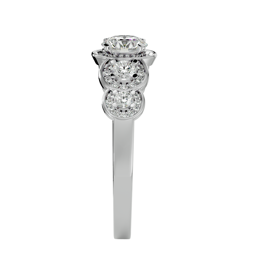 Amaris Solitaire Halo Ring