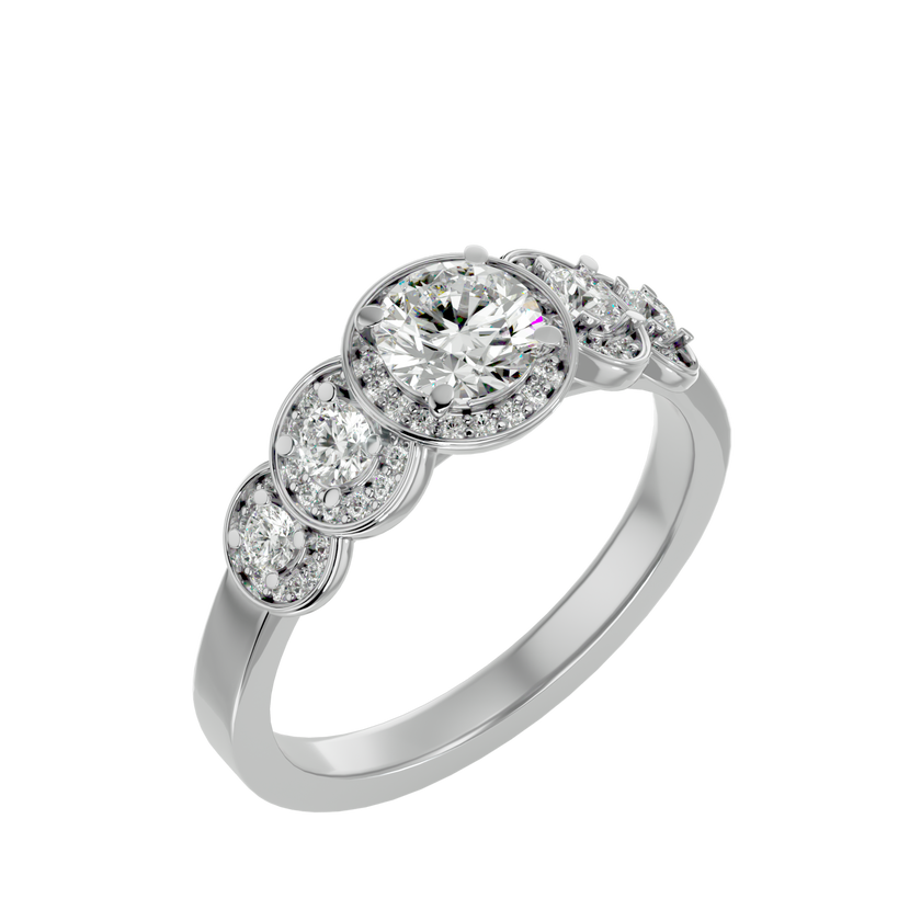 Amaris Solitaire Halo Ring