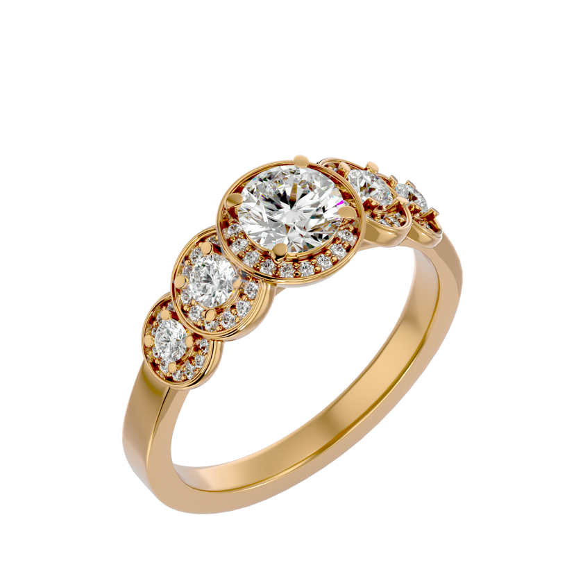 Amaris Solitaire Halo Ring