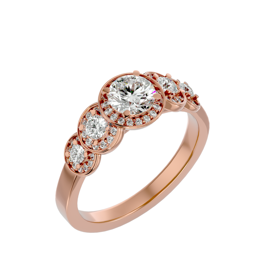 Amaris Solitaire Halo Ring